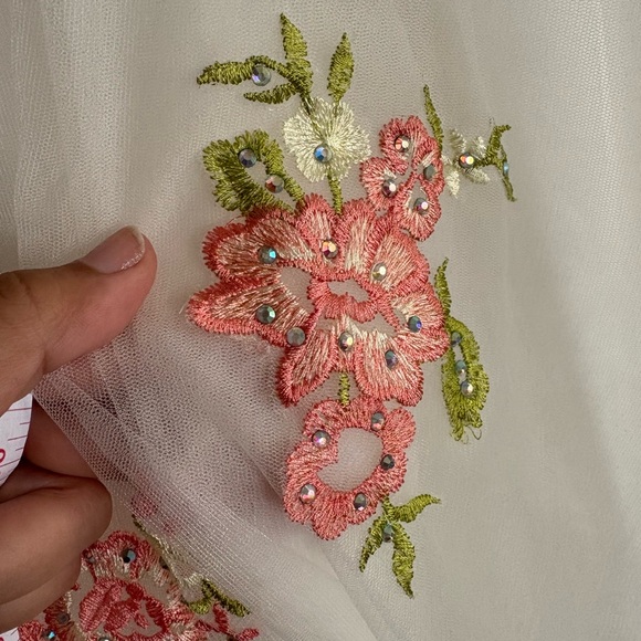 Sweet 16/ Quinceañera/ Wedding Dancing Queen Embellished Ivory Formal Ball Gown - Picture 7 of 10